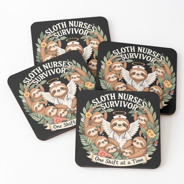 Item preview, Funny Sloth Nurse Survivor One Shift at a Time designed and sold by CF_VintageDesign.
