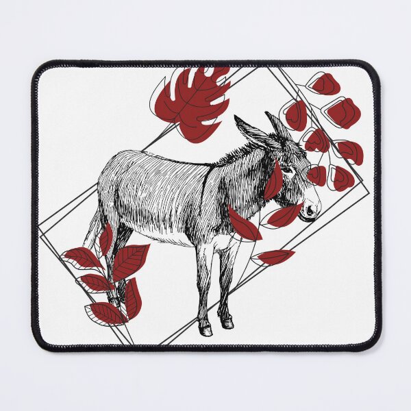 Item preview, Vintage Donkey & Red Monstera - Rustic Art designed and sold by Kanniax.