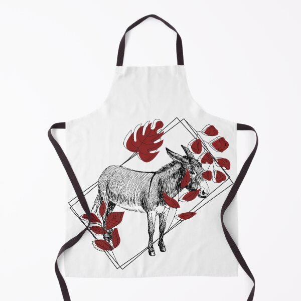 Item preview, Vintage Donkey & Red Monstera - Rustic Art designed and sold by Kanniax.