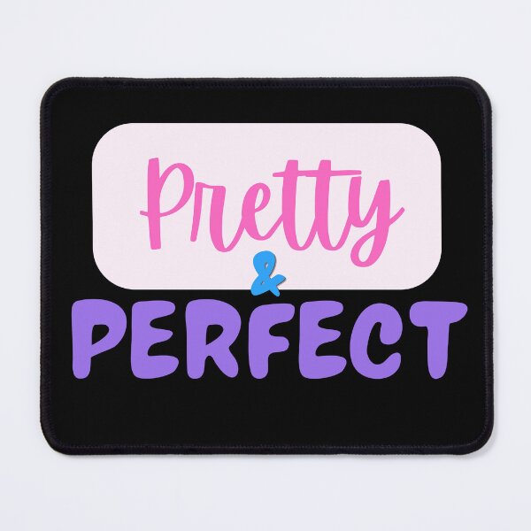 Item preview, Pretty & Perfect Typography Quote Design – Cute Aesthetic Feminine Pink Purple Motivational Text Art designed and sold by AESTHETIC-FLAIR.