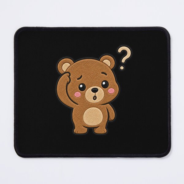 Item preview, Confused Bear Kawaii Cute Funny Bear Cartoon Sticker designed and sold by ColorSplash123.