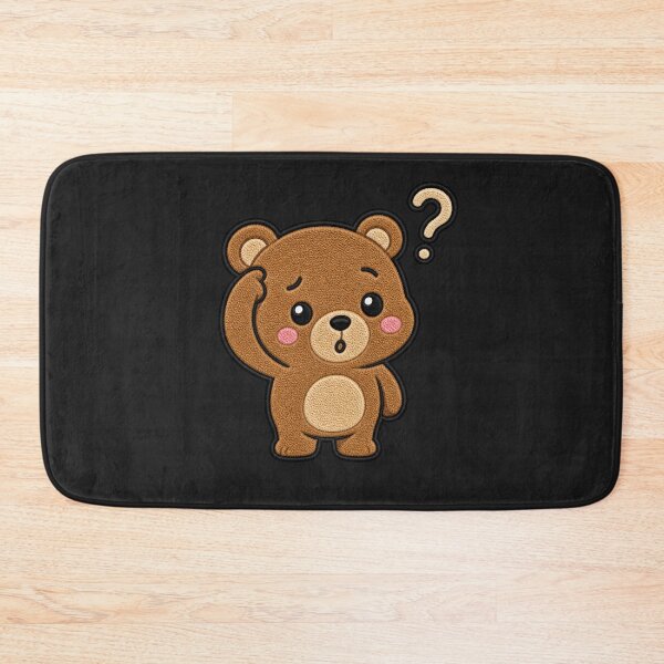 Item preview, Confused Bear Kawaii Cute Funny Bear Cartoon Sticker designed and sold by ColorSplash123.