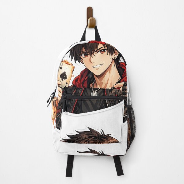Item preview, Flaming Ace Cards Anime Protagonist - Edgy Manga Street Style designed and sold by Sticker Hubs.