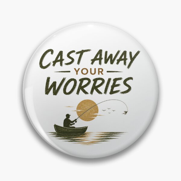Item preview, Cast Away Your Worries – Minimalist Fishing Design with Calm Lake Vibes designed and sold by Digal92.