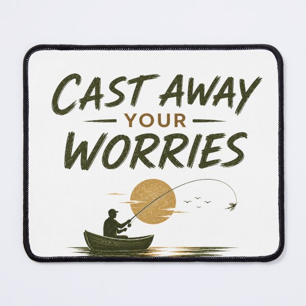 Item preview, Cast Away Your Worries – Minimalist Fishing Design with Calm Lake Vibes designed and sold by Digal92.