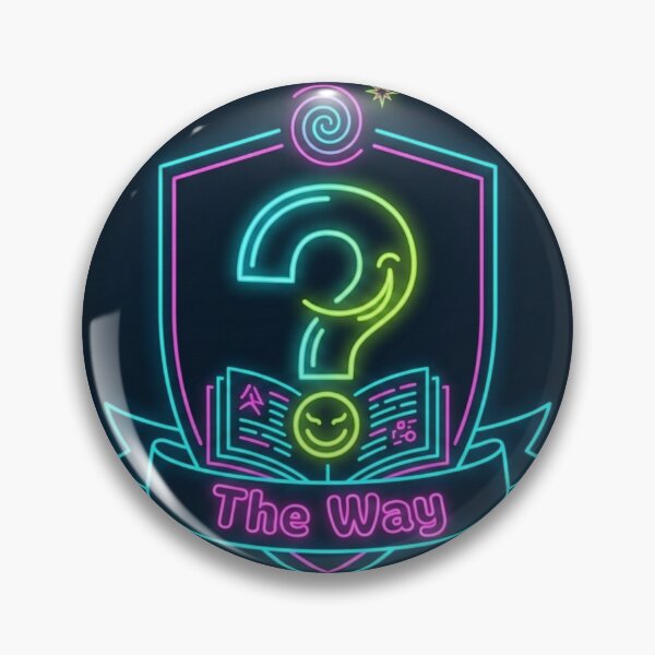 Item preview, Secret Society of Autodidacts Official Crest - Neon Book & Question Mark "The Way" designed and sold by InnerwayStudio.