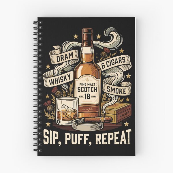 Item preview, Vintage Fine Malt Scotch Whisky and Cigars Gentleman's Bar Graphic designed and sold by 89BLACK.