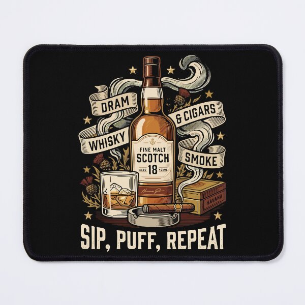 Item preview, Vintage Fine Malt Scotch Whisky and Cigars Gentleman's Bar Graphic designed and sold by 89BLACK.