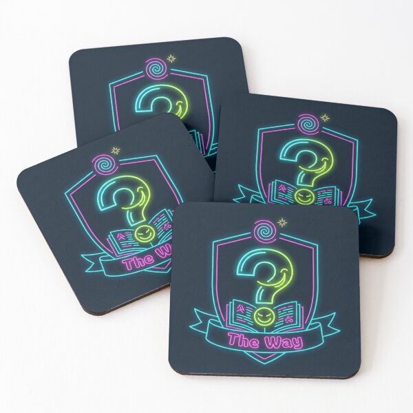 Item preview, Secret Society of Autodidacts Official Crest - Neon Book & Question Mark "The Way" designed and sold by InnerwayStudio.