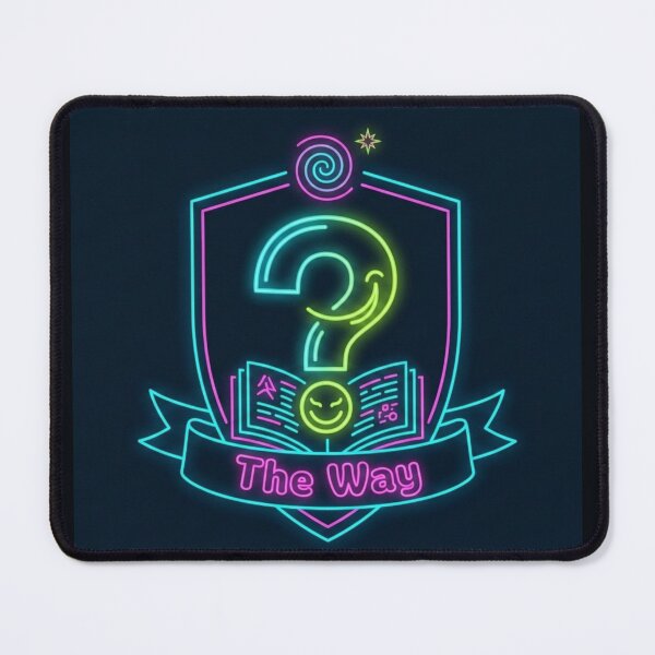 Item preview, Secret Society of Autodidacts Official Crest - Neon Book & Question Mark "The Way" designed and sold by InnerwayStudio.