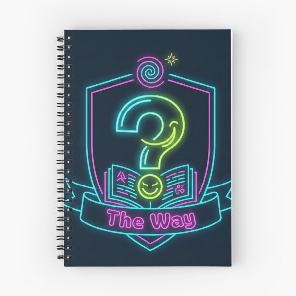 Item preview, Secret Society of Autodidacts Official Crest - Neon Book & Question Mark "The Way" designed and sold by InnerwayStudio.
