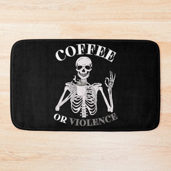 Item preview, coffee or violence simple classic design designed and sold by OldSkullDesigns.