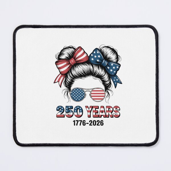 Item preview, 250 Years American 250th Anniversary Messy Bun 4th of July designed and sold by TyraYoung.