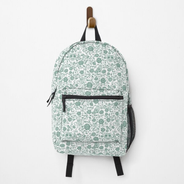 Item preview, Persian Cat & Velociraptor Pattern | Fantasy Bookish Aesthetic in Green designed and sold by WildLakePatterns.
