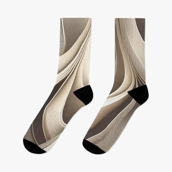 Item preview, Elegant Neutral Abstract Flowing Line Art designed and sold by PaintbrushPlace.