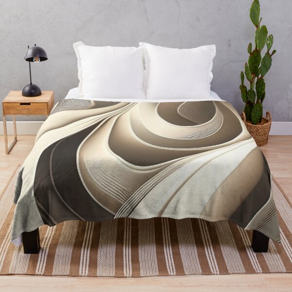 Item preview, Elegant Neutral Abstract Flowing Line Art designed and sold by PaintbrushPlace.