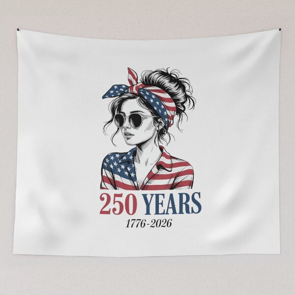 Item preview, 250 Years American 250th Anniversary Messy Bun 4th of July designed and sold by TyraYoung.