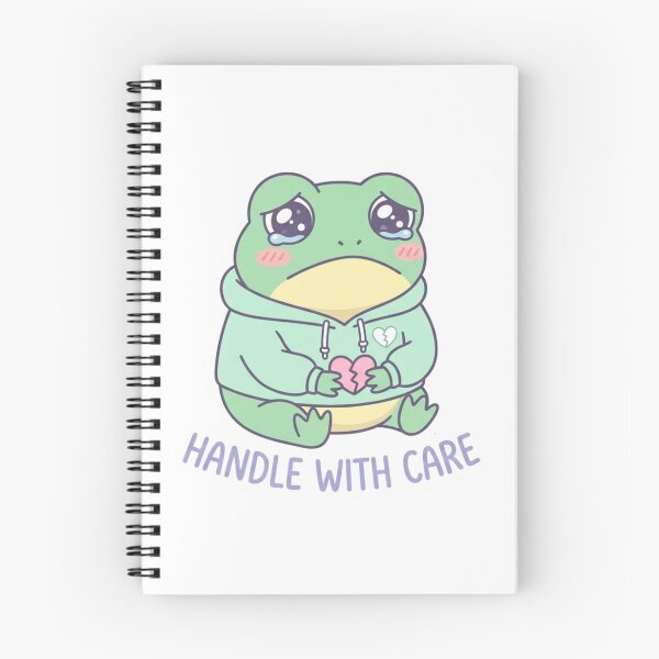 Item preview, Handle With Care Frog – Cute Sensitive Frog Sticker designed and sold by Elviqus Shop.