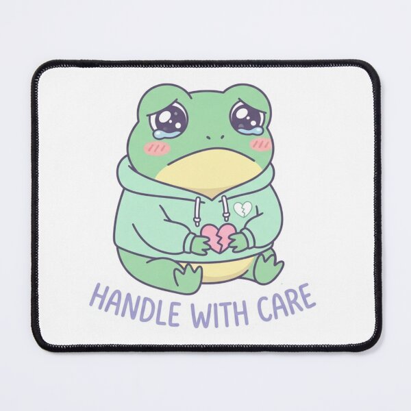 Item preview, Handle With Care Frog – Cute Sensitive Frog Sticker designed and sold by Elviqus Shop.