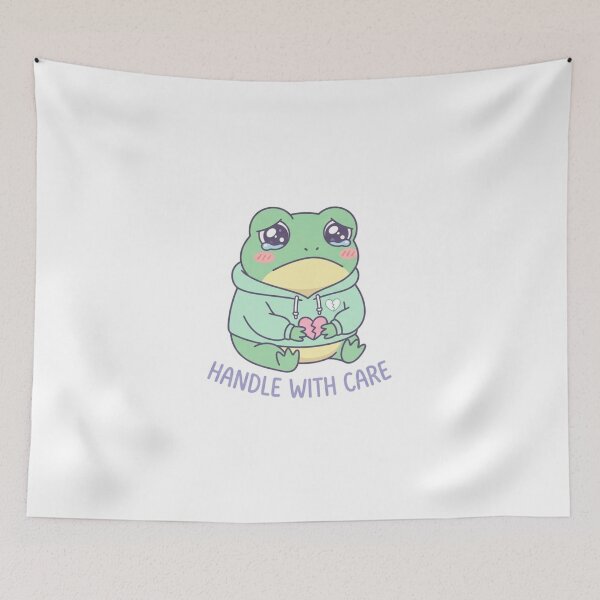 Item preview, Handle With Care Frog – Cute Sensitive Frog Sticker designed and sold by Elviqus Shop.