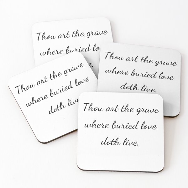 Item preview, "Thou art the grave where buried love doth live," - handwriting black designed and sold by ariksworld.