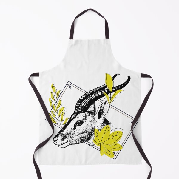 Item preview, Vintage Gazelle & Yellow Botanical Art - Safari Style designed and sold by Kanniax.