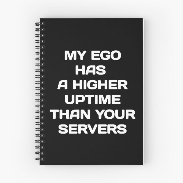Item preview, Higher Uptime | Brutalist Coder Humor & Superiority Typography designed and sold by OVERRIDESTUDIOS.