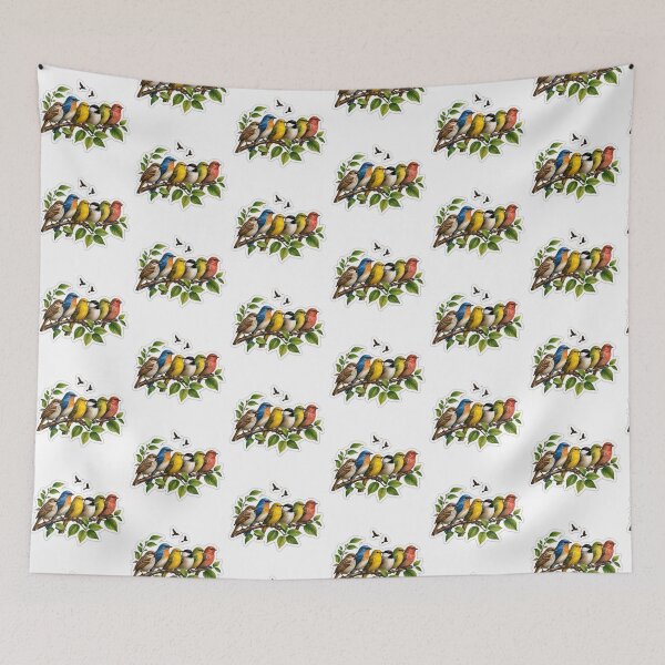 Item preview, Colorful Birds Sticker | Cute Bird Illustration | Nature Wildlife Design designed and sold by Ishratparween11.