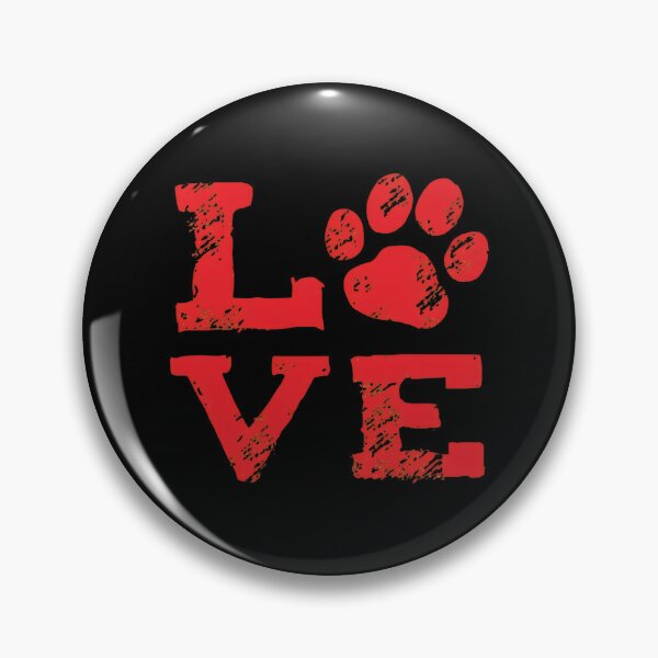 Item preview, Distressed Love Paw Print Typography designed and sold by OlyvieArt.