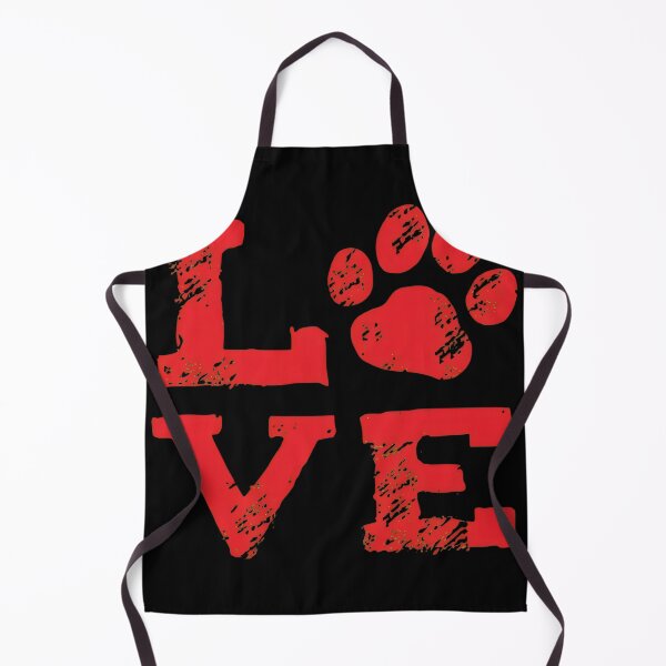 Item preview, Distressed Love Paw Print Typography designed and sold by OlyvieArt.