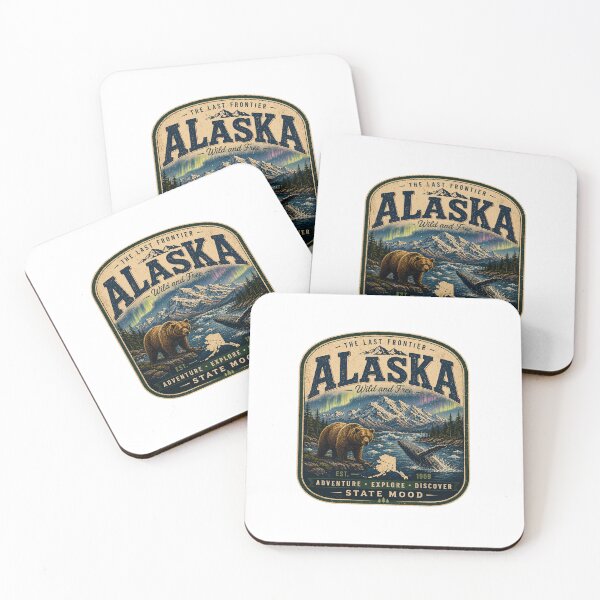 Item preview, Alaska Vintage State Mood Wilderness Design designed and sold by StateMoodDesigns.