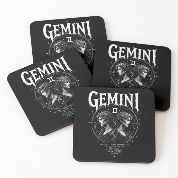 Item preview, Géminis, Gemelos del Zodiaco, Diseño Gótico – Astrología adaptable, curiosa e impredecible, signo de aire designed and sold by TheClockOutClub.