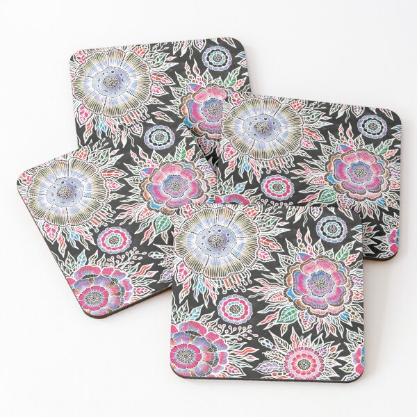 Item preview, OSTARA: Nocturnal Pulse- Dark Maximalist Neon Botanical Design designed and sold by Bloom Theory.