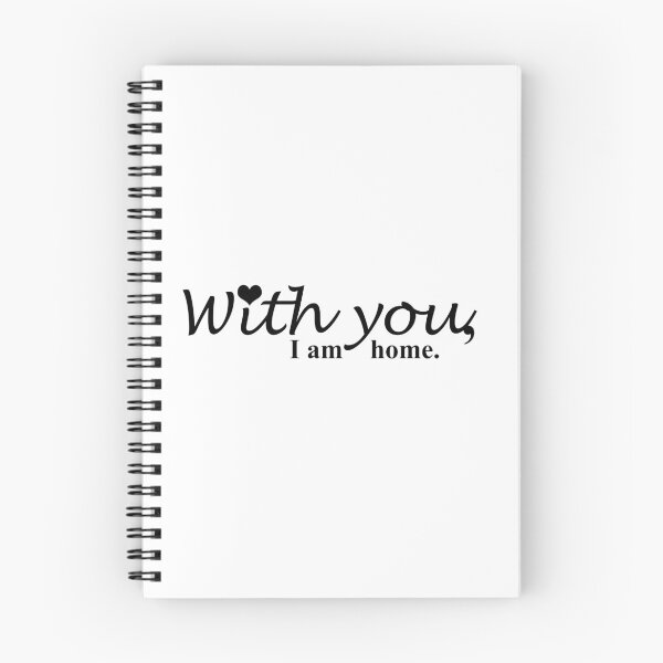 Item preview, With You, I Am Home - Romantic Minimalist Script Quote designed and sold by ruchikadesigns.