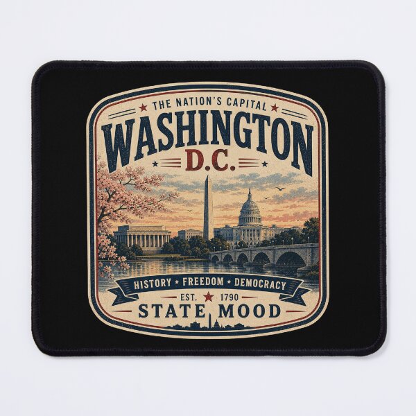 Item preview, Washington DC Vintage State Mood Landmark Design designed and sold by StateMoodDesigns.