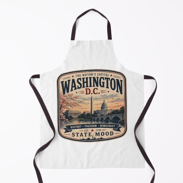 Item preview, Diseño de monumentos con ambiente vintage del estado de Washington D.C. designed and sold by StateMoodDesigns.