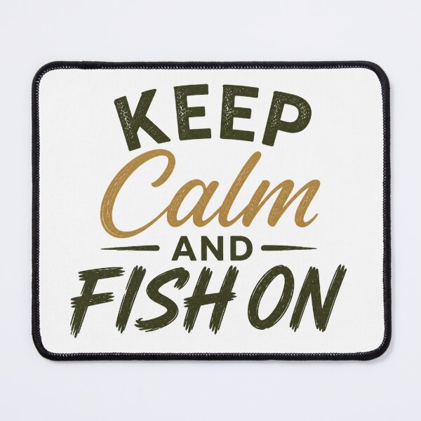Item preview, Keep Calm and Fish On – Minimalist Fishing Typography Design designed and sold by Digal92.