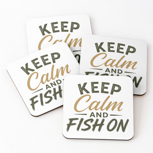 Artikelvorschau, Keep Calm and Fish On – Minimalist Fishing Typography Design entworfen und verkauft von Digal92.