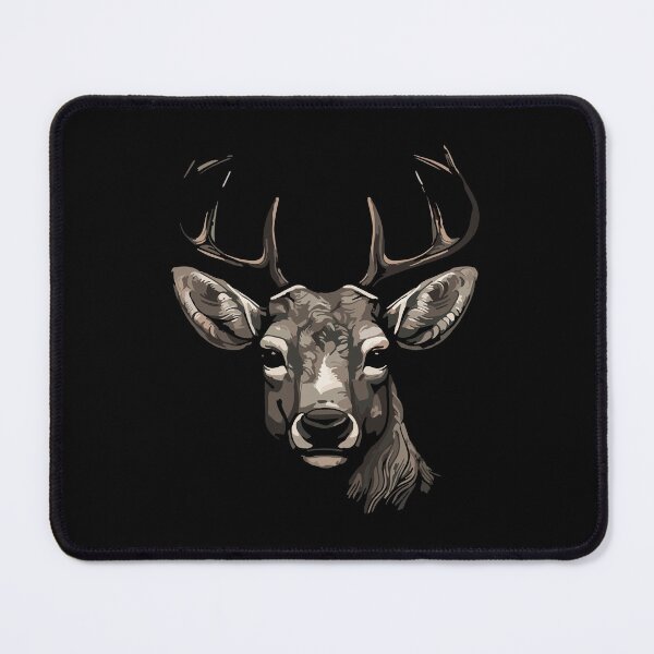 Item preview, Noble Stag with Large Antlers Monochrome Wildlife Art designed and sold by RamyGallery.