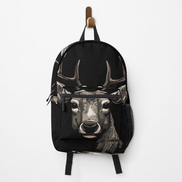 Item preview, Noble Stag with Large Antlers Monochrome Wildlife Art designed and sold by RamyGallery.