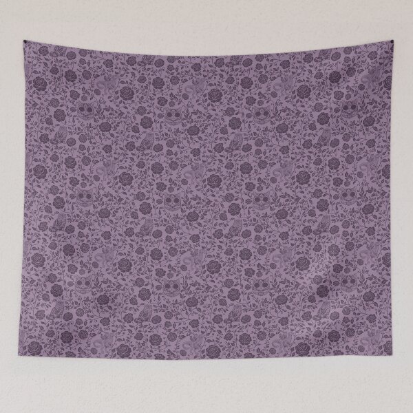 Item preview, Persian Cat & Velociraptor Pattern | Fantasy Bookish Aesthetic in Purple designed and sold by WildLakePatterns.