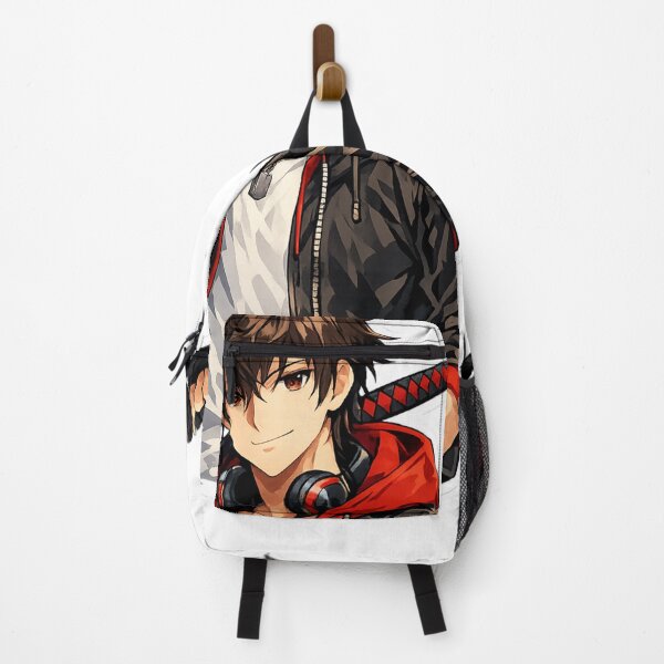 Item preview, Urban Samurai Anime Boy Sticker - Modern Katana Streetwear Art designed and sold by Sticker Hubs.