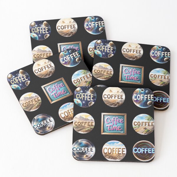 Item preview, Round coffee sticker bundle designed and sold by KabronX.