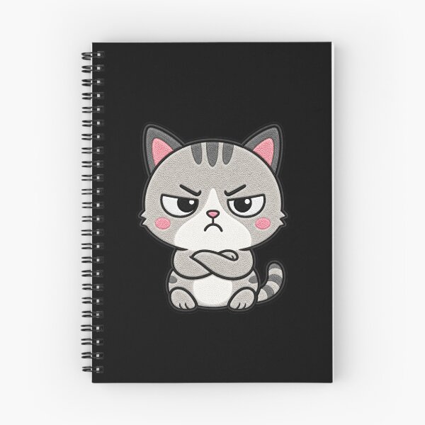 Item preview, Grumpy Cat Kawaii Cute Funny Angry Cat Cartoon Sticker designed and sold by ColorSplash123.