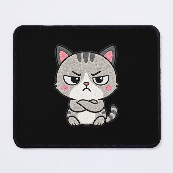 Item preview, Grumpy Cat Kawaii Cute Funny Angry Cat Cartoon Sticker designed and sold by ColorSplash123.