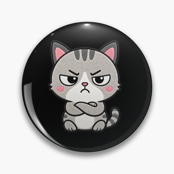 Item preview, Grumpy Cat Kawaii Cute Funny Angry Cat Cartoon Sticker designed and sold by ColorSplash123.