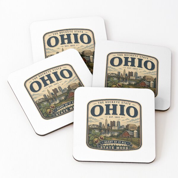 Item preview, Ohio Vintage State Mood Buckeye Design designed and sold by StateMoodDesigns.