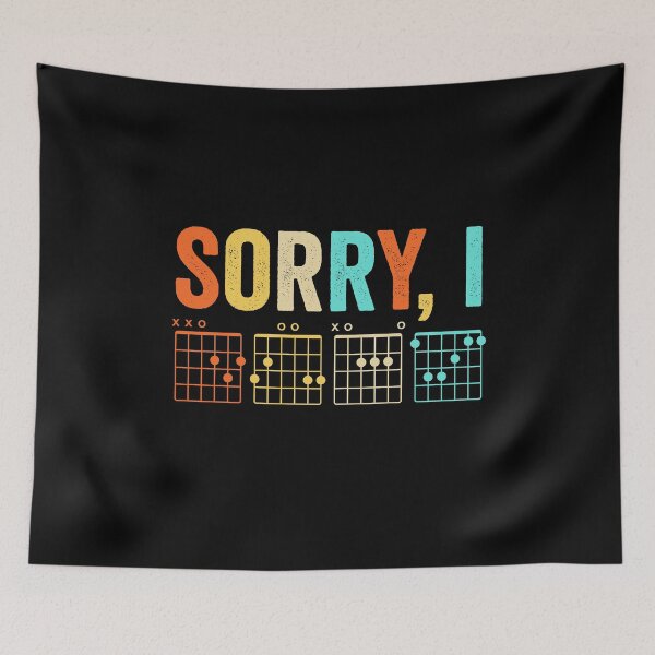 Item preview, Sorry I DGAF Hidden Message Guitar Vintage Retro designed and sold by Randomera.