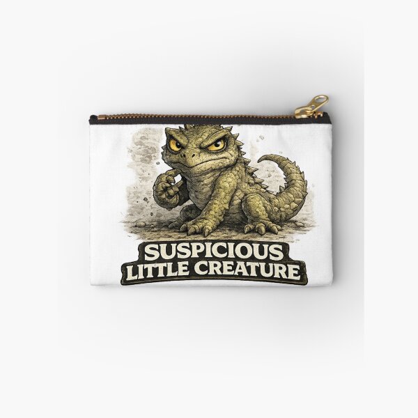 Item preview, Suspicious Little Creature Lizard – Tiny Villains Series Funny Evil Lizard designed and sold by MoodMinistry.