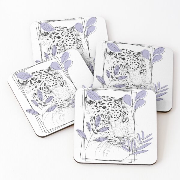 Item preview, Majestic Leopard - Lavender Ink Art designed and sold by Kanniax.